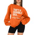 thumbnail image 2 of Vedolay Oversized T Shirts for Women Women's 2023 Oversized Crewneck Sweatshirts Pullover Long Sleeve Cute Clothes,Orange L, 2 of 4