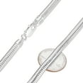 thumbnail image 2 of 6mm Solid .925 Sterling Silver Round Snake Chain Necklace, 30 inches, 2 of 6