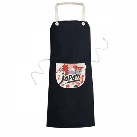 

Japan Red Black Map Girl Lucky Cat Apron Bib Sarong Cooking Baking Kitchen Pocket Pinafore