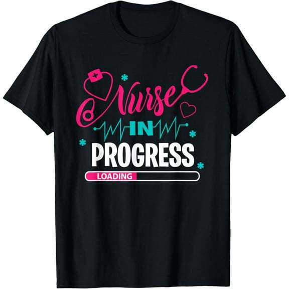 Nurse In Progress Nursing School Student Future Nurse Life T-Shirt men and women can wear,black,white,creative gift