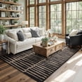 thumbnail image 1 of CHARLINES Mainstays Modern Contemporary Tufted Ivory Base Charcoal Lines, Machine Washable Area Rug 5x7,Living Room, Dining Area, and Bedroom, 1 of 5