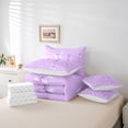 thumbnail image 6 of Castle Fairy Twin 7-Piece Girls Initial M Ribbon Bow Stars Bedding Set, 6 of 8
