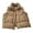 Khaki XXL, variant on Winter Women Vest Coat Thickened Padded Zipper Closure Turn-down Collar Sleeveless Solid Color Windproof Heat Retention Outdoor Down Coat