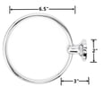 thumbnail image 2 of Bath Towel Holder Hand Towel Ring Hanging Towel Hanger Bathroom Accessories Contemporary Hotel Round Style Wall Mount SUS 304 Stainless Steel Brushed Finish Towel Ring, Chrome, 2 of 8