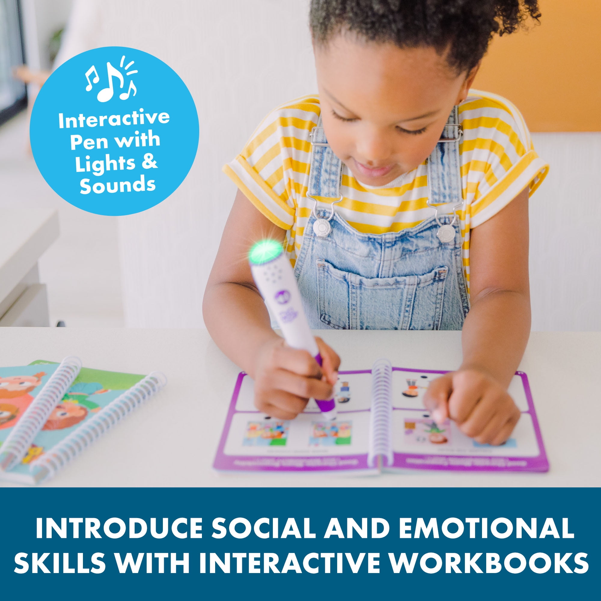 Educational Insights Hot Dots Feelings & Friendships, Spiral-Bound Social Emotional Learning Workbooks with Interactive Pen, Ages 3+