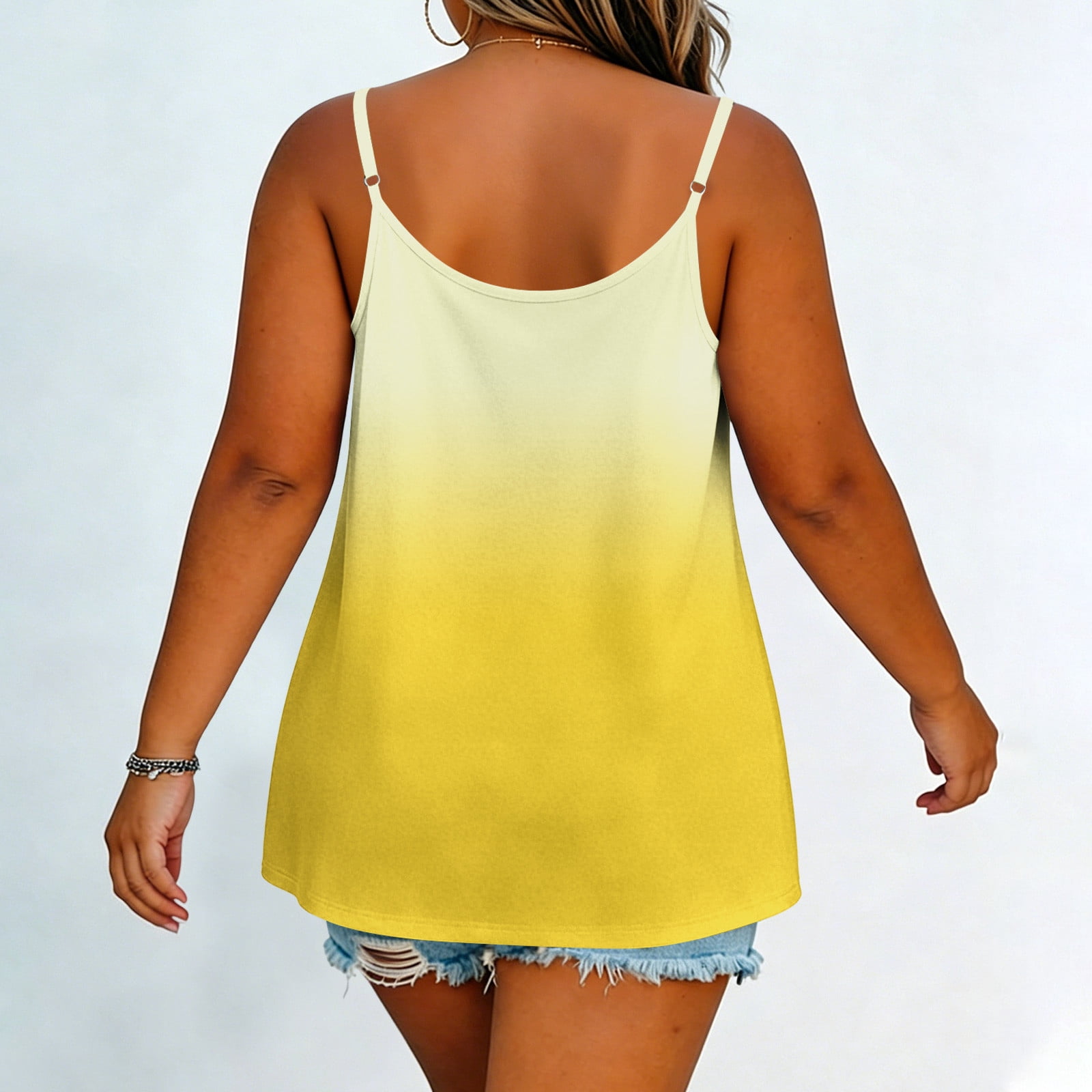 Fewfanhot Womens Tops Trendy Summer Sleeveless Blouse Crewneck Casual Loose Fit Tunic Shirt