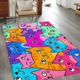thumbnail image 2 of Colorful Cat Area Rugs 2.7'x5', Washable Small Throw Rugs for Kitchen Bedroom, Modern Abstract Art Cartoon Indoor Outdoor Rug Non-Slip Low Pile Carpet Runner Reversible Floor Mats, 2 of 8