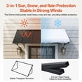 56 x 24 Inch Fixed Metal Awning, Exterior Door and Window Canopy with ...