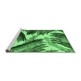 thumbnail image 2 of Ahgly Company Machine Washable Indoor Square Abstract Emerald Green Modern Area Rugs, 6' Square, 2 of 4