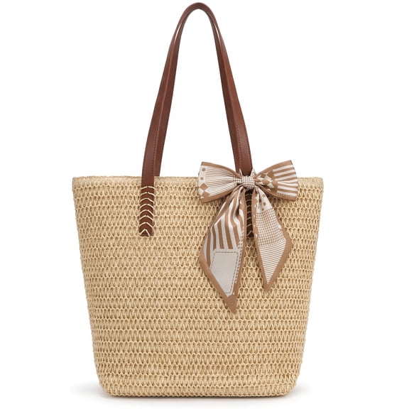 SUOSDEY Large Straw Beach Bag for Women,Beach Tote Bag Shoulder Handbags,Straw Bag Beach Purse for Summer
