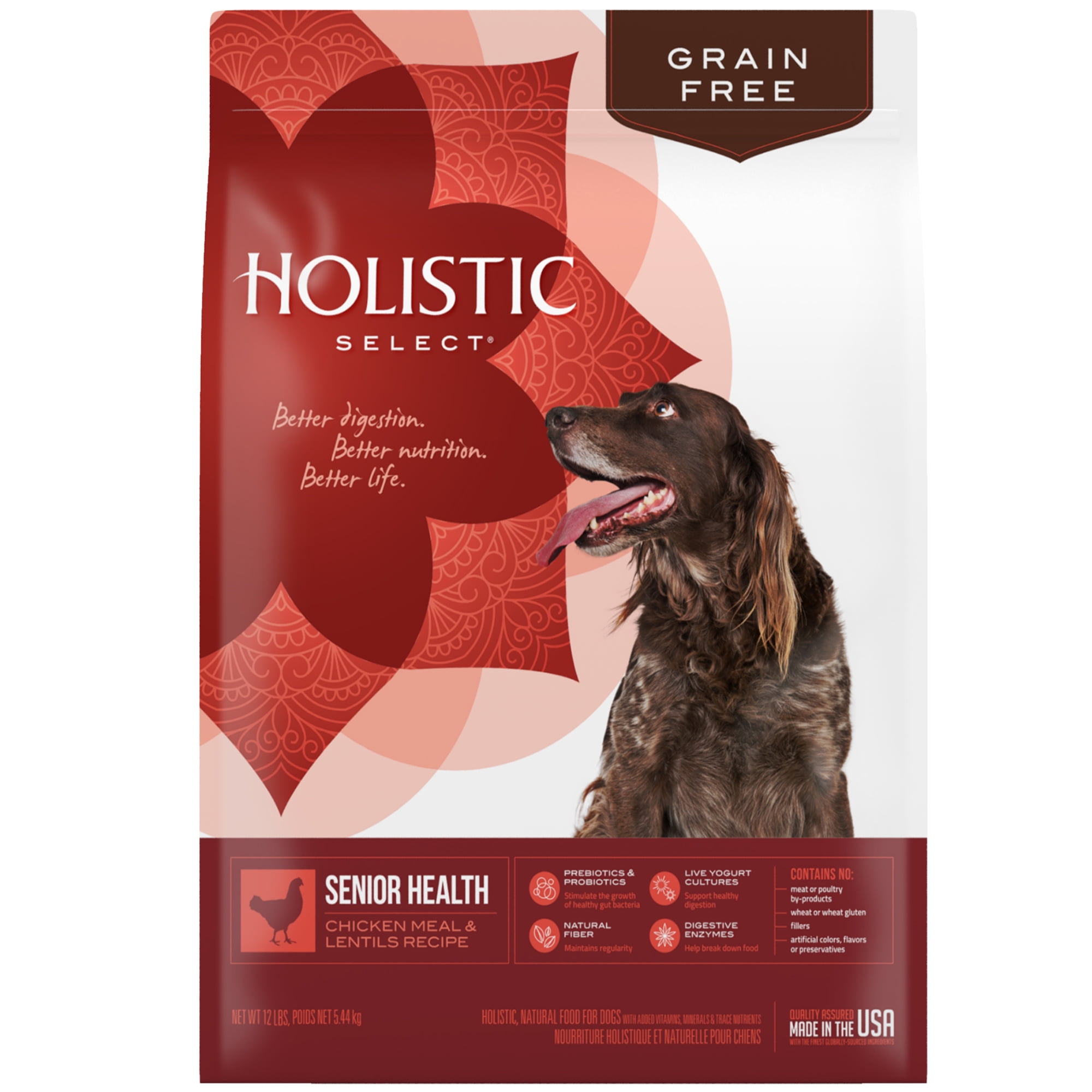 Holistic Select Natural Grain Free Dry Dog Food, Senior Chicken Meal