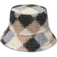 thumbnail image 6 of CoCopeaunts British Style Bucket Hat for Men Colorful Geometric Plaid Fleece Lambs Wool Winter Outdoor Warm Fisherman Hats, 6 of 8