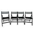 thumbnail image 2 of THOWDEE Slatted Wood Folding Special Event Chair, Set of 4, Furniture Indoor Outdoor Foldable Chair with Open Back for Garden Office Wedding Party, Black, 2 of 9