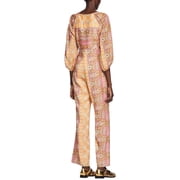 Maje womens Sandro Dieppe Linen-Blend Jumpsuit, 34, Beige