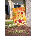 thumbnail image 2 of Autumn Fallen Maple Leaves Fall Seasonal Scenery Garden Yard Flag 12"x 18" Double Sided Polyester Welcome House Flag Banners for Patio Lawn Outdoor Home Decor, 2 of 2
