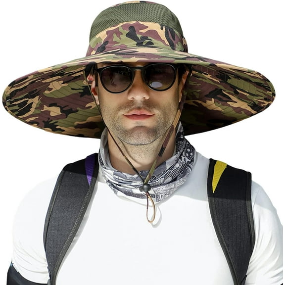 Super Wide Brim Sun Hat Men Women Fishing Bucket Hat Safari Cowboy Hat