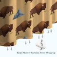 thumbnail image 6 of Yellow Buffalo Mountain Pattern Shower Curtain 84"x72" ,Bathroom Decorative Shower Curtains Set with 12 Hooks,Modern Waterproof Washable Shower Curtain, 6 of 6