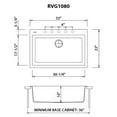 thumbnail image 7 of Ruvati Rvg1080 Epigranite 33" Drop In Single Basin Granite Composite Kitchen Sink - Midas, 7 of 7
