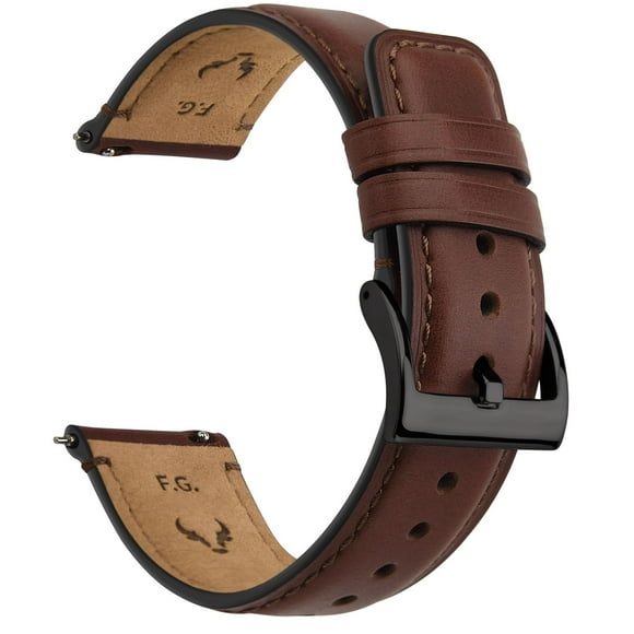 Correa de reloj Fullmosa de piel bruñida de 18 mm a 26 mm, cierre rápido