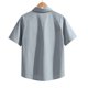 thumbnail image 4 of pstuiky camisetas para hombre, Top deportivo plisado de verano para hombre, informal, de color liso, de manga corta, con media cremallera y cuello alto camisetas de hombre l, 4 of 8
