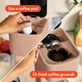 thumbnail image 2 of BELLA Single Serve Coffee Maker, K Cup & Coffee Ground Compatible with Removable, Adjustable Drip Tray, Auto Shutoff & Reusable Dishwasher Safe Accessories, Brews 6oz to 14oz, 1000 Watt, Blossom, 2 of 5