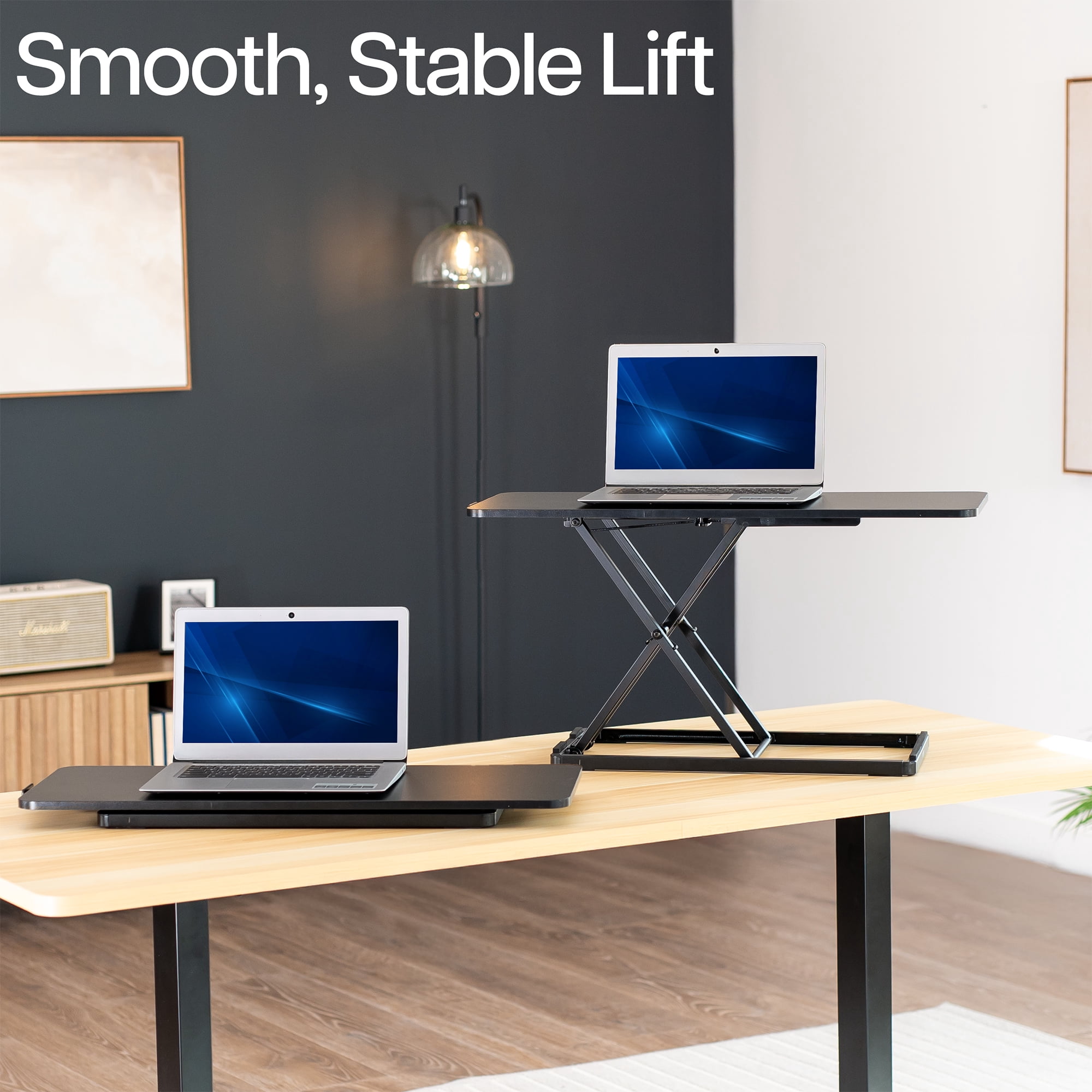 VIVO Black 30" Single Top Ergonomic Scissors Lift Keyboard and Mouse Riser