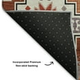 thumbnail image 5 of Addison Rugs Mayfield Premium Machine Washable Transitional Ethnic Paprika Rectangle Rug, 8' X 10' Machine Washable Transitional Ethnic Paprika Oversized Sherpa Throw Blanket, 5 of 6