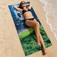 thumbnail image 4 of Beach Towel 140x70 cm, Multicolor Football Pattern, Quick-Dry Polyester Towel for Swimming, Travel, Sports, 1 Piece, 4 of 6