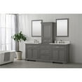 thumbnail image 2 of Design Element Milano 84" Solid Birch Hardwood Double Vanity in Gray, 2 of 12