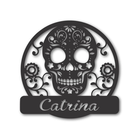 Custom Sugar Skull Metal Wall Art 30
