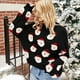 thumbnail image 3 of Traje navideño, suéter de punto con cabeza de anciano, suéter cálido de invierno, ropa de estilo versátil, 3 of 5