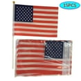 thumbnail image 4 of American Flag USA Hand Held Small Mini Stick Flags Decorations US 4th July Flags For Party Olympics Festival Parades Parties Decor (15 pack), 4 of 6
