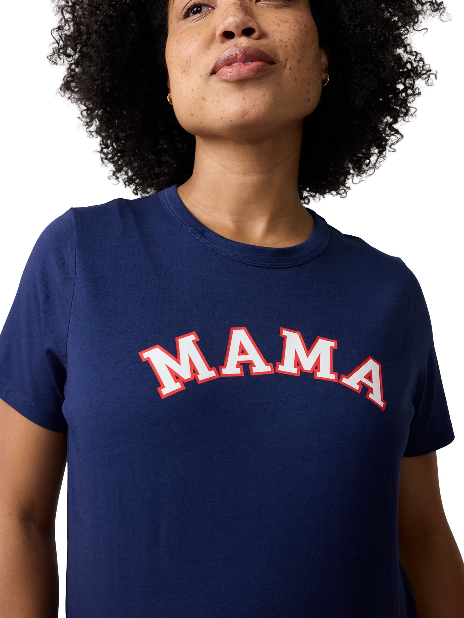Ingrid & Isabel For Every Belly Women's Maternity Short Sleeve Relaxed Crew Graphic Tee, Sizes S-XXL