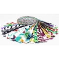 thumbnail image 4 of Soimoi 40Pcs Ikat Print Precut Fabrics Strips Roll Up 1.5 inches Cotton Jelly Rolls For Quilting - Multicolor, 4 of 9