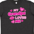 thumbnail image 4 of Inktastic My Grandpa Loves Me with Hearts and Kiss Youth T-Shirt, 4 of 5