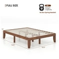 thumbnail image 3 of Gymax 14'' Wooden Platform Bed Frame, Full, Brown Cherry, 3 of 10