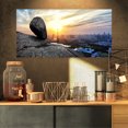 thumbnail image 1 of Buildings and Crag on Rock Panorama - Impression sur Toile Paysage, 1 of 3