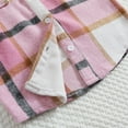 thumbnail image 6 of Gubotare Flannel Baby Toddler Baby Flannel Jacket Baby Boy Girl Plaid Coat Button Down Kids Fall Winter Outerwear Size 6 12 Months (Pink,6-12 Months), 6 of 9