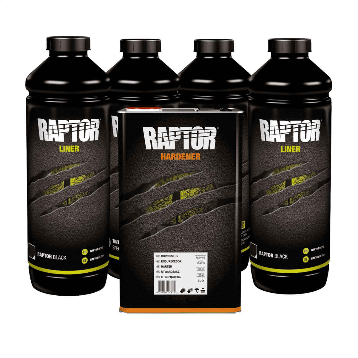 U-POL 1 US Gallon Raptor Liner Kit, Black - Automotive Bed Coating