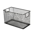 thumbnail image 4 of TISHITA Mesh Wire Storage Basket CD Storage Box Container Office Desk Basket Mesh Open Storage Bin, for Bathroom Pantry Home Cabinets Black, 4 of 8