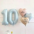 thumbnail image 2 of 40 Inch Big Number Balloons Light Blue Number 0 Balloon for Kids Birthday Party Self Inflating Foil Digit Balloon for Anniversary Graduations for Birthday Party Decorations (Light Blue 0), 2 of 13