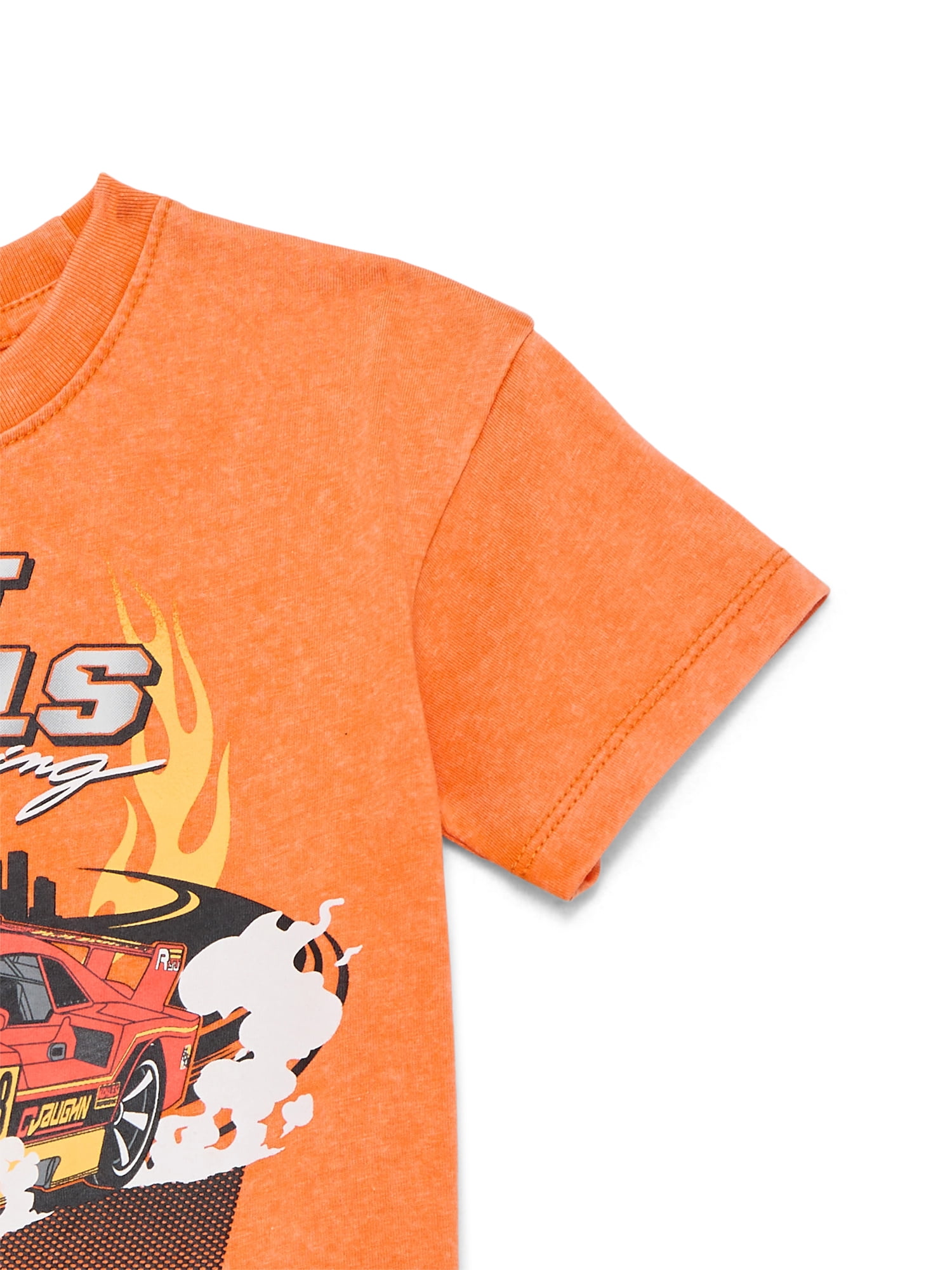 Hot Wheels Toddler Graphic Crewneck Tee with Short Sleeves, Sizes 12M-5T