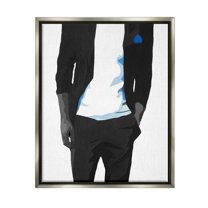 Stupell Industries Modern Chic Dressed Man Graphic Art Luster Gray Floating Framed Canvas Print Wall Art, Design by Beth Ann Lawson
