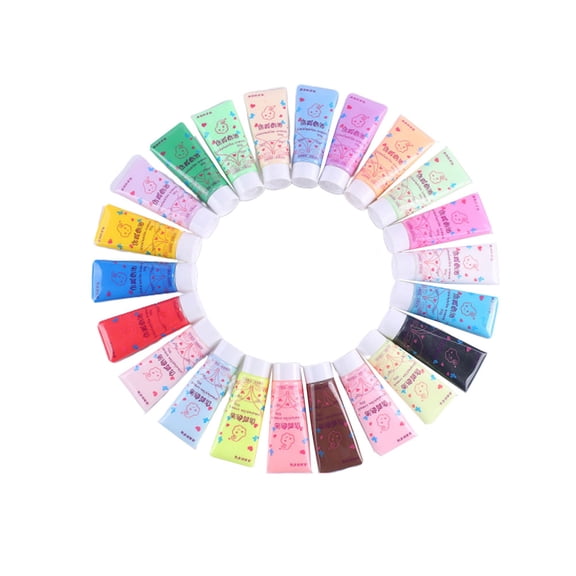 UPKOCH 22 Pcs Kawaii Cream Glue Colors for DIY 3D Pattern Making on Phone Cases 50ml