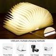 thumbnail image 4 of Lamp LOVUMMOR - Libro de madera plegable, LED, recargable por USB, 20 x 15 x 3 cm, 4 of 7