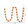 thumbnail image 2 of Vickerman 6' Burnished Orange Stripe Ball Ornament Christmas Garland, 2 of 2