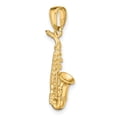 thumbnail image 5 of FJC Finejewelers 10 kt Yellow Gold 3-D Saxophone Charm 25 x 12 mm, 5 of 7