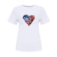 thumbnail image 4 of Camisetas de Manga Corta para las Mujeres Día de la Independencia Impresión Básica Camiseta de Verano, Cuello Redondo Casual Camiseta Blusa, 4 of 4