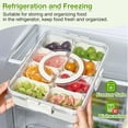 thumbnail image 4 of Snackle Box Container Divided Serving Tray 8 Compartments Lid Handle Portable Snack Platter, 4 of 7