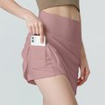 thumbnail image 1 of Falda deportiva de cintura alta Antibom, faldas pantalón de tenis para mujer con pantalones cortos interiores de nailon + LICRA, 1 of 5